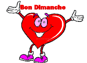 Gif animé Bon dimanche coeur joyeux